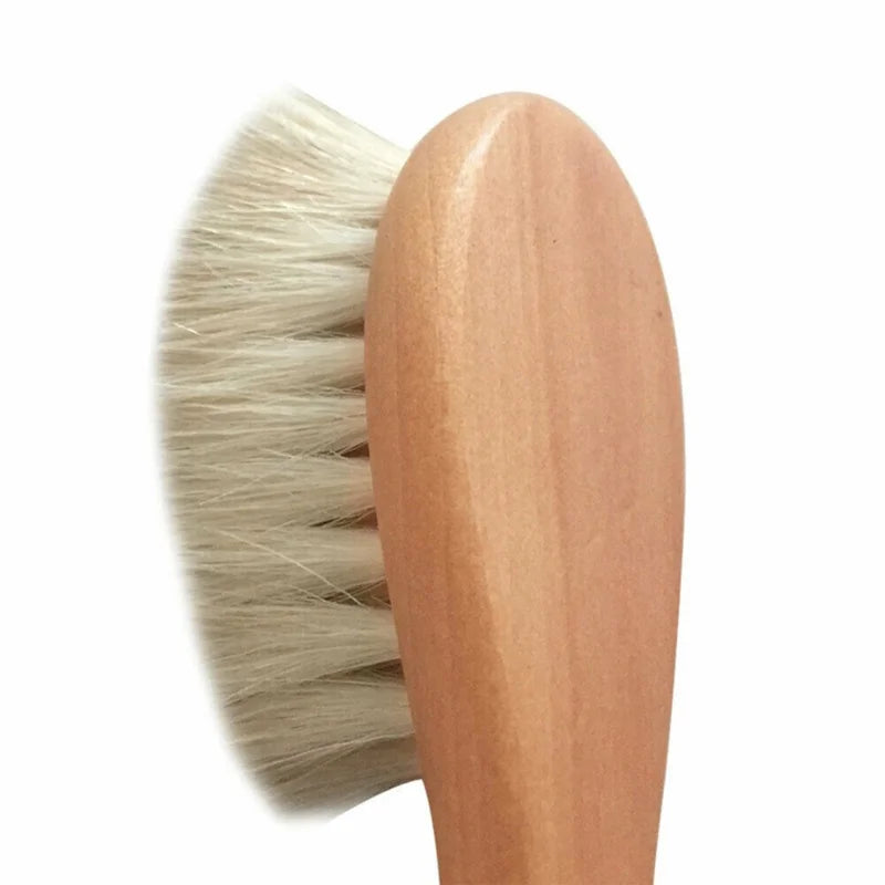 2pcs Wooden Baby Hair Brush Comb Soft Baby Bath Brush Clean Hair Body Gentlely Baby Protect Shower Baby Wash Care Tool