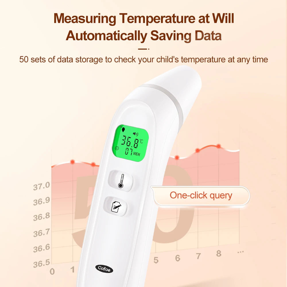 Cofoe Infrared Fever Thermometer Medical Household Digital LCD Infant Adult Non-contact Body Temperature Ear Thermometer