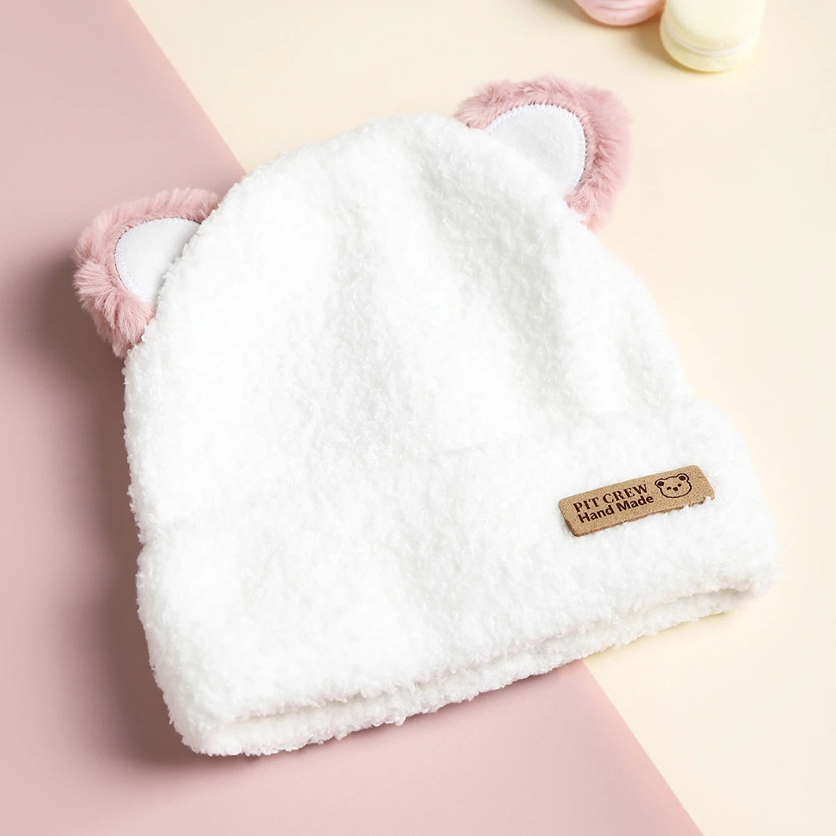 Baby Boy Beanie Protect Neck Bear Windproof Winter Child Cartoon Hat Knitted Warm Kids Girls Earflap Caps