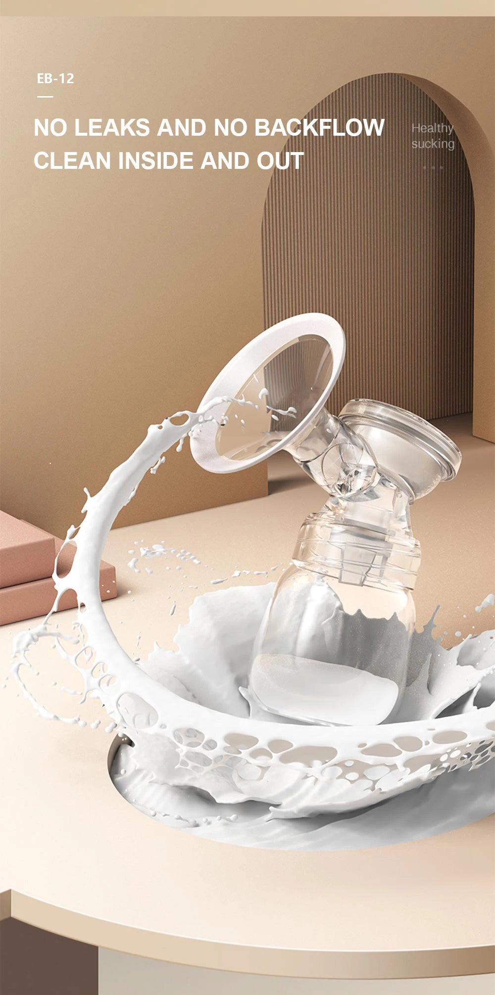 Dr.isla Double Electric Breast Pumps Powerful Nipple Suction USB Electric Breast Pump with Baby Milk Bottle Cold Heat Pad Nipple