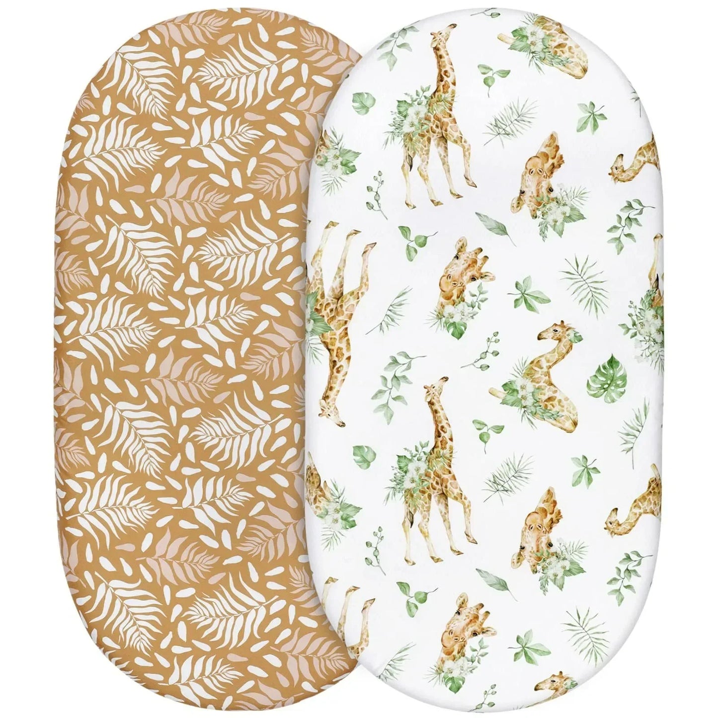 Baby Bassinet Sheet 2pack Fitted Cradle Mattress Sheets Breathable Elastic Travel Crib Sheets For Newborns Infant Boys Girls