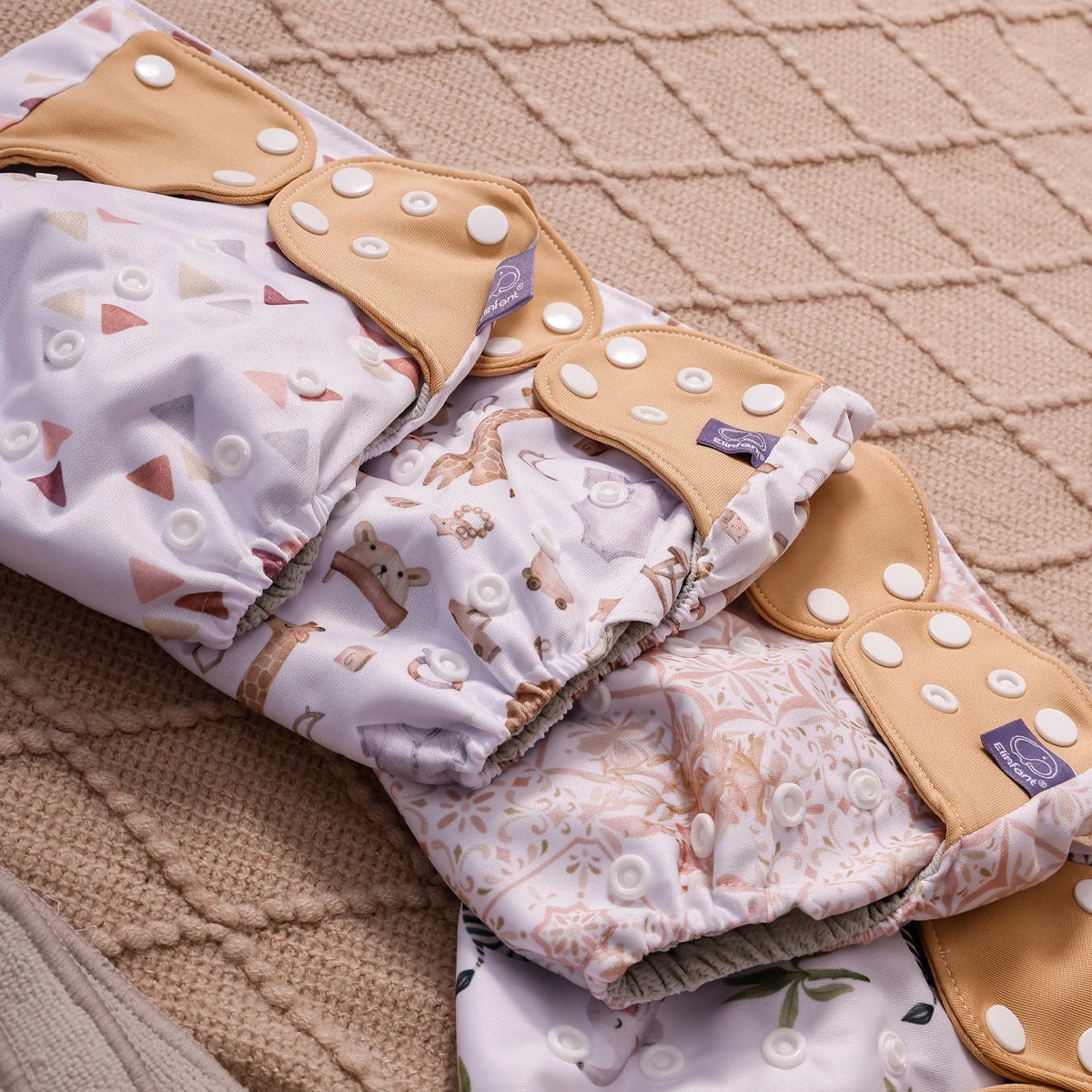 4 Pcs Waterproof Baby Cloth Diaper With 4 Inner For 3-15kg Washable Eco-friendly Pocket Cloth Nappy