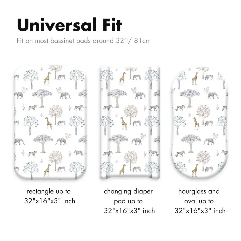 Baby Bassinet Sheet 2pack Fitted Cradle Mattress Sheets Breathable Elastic Travel Crib Sheets For Newborns Infant Boys Girls