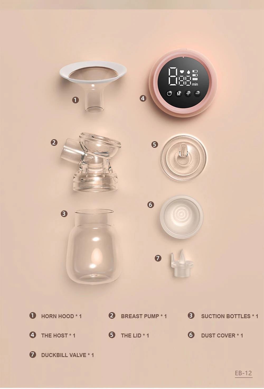 Dr.isla Double Electric Breast Pumps Powerful Nipple Suction USB Electric Breast Pump with Baby Milk Bottle Cold Heat Pad Nipple