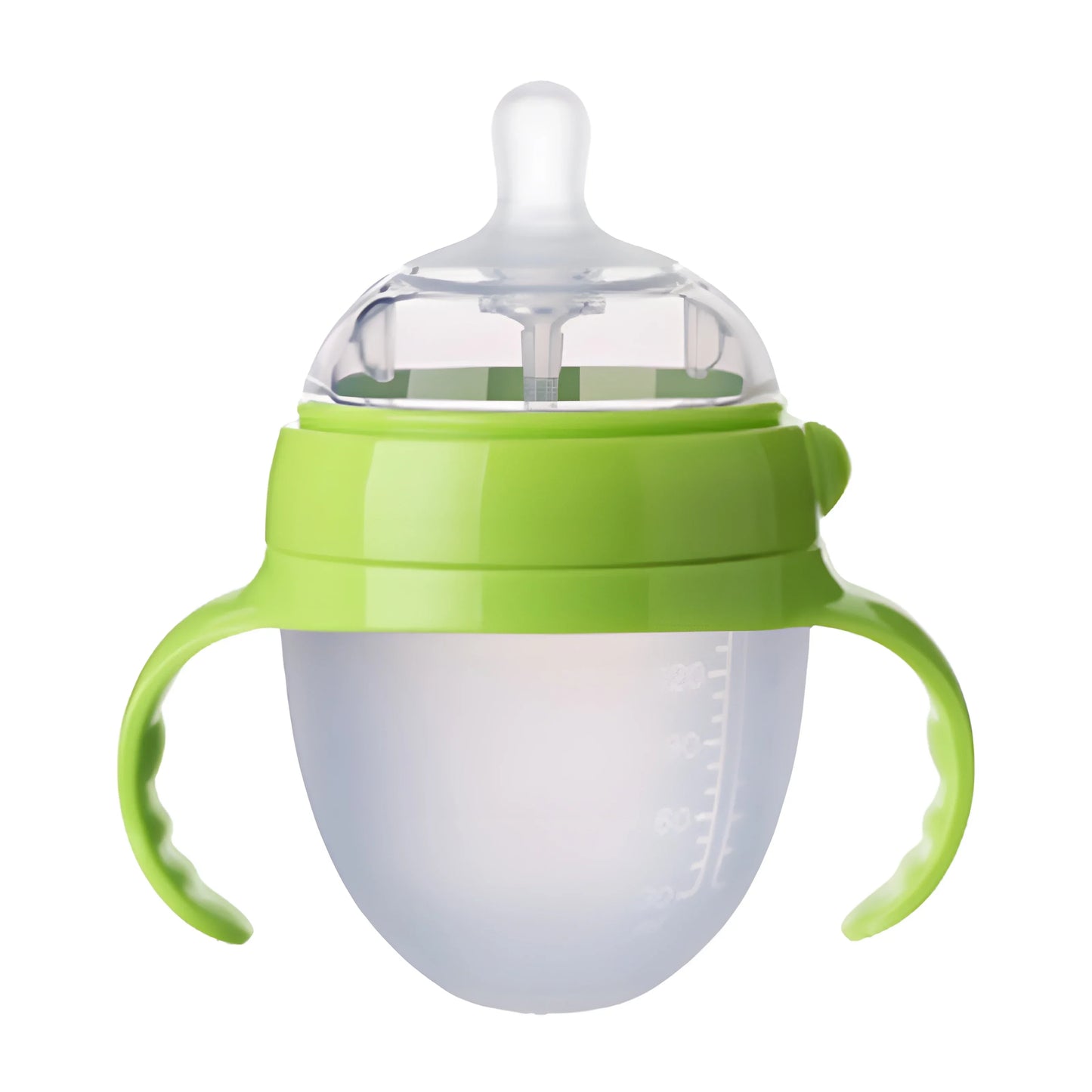 Silicone Nano Baby Bottle Feeding Bottles with Handle for Baby Weaning Anti-Choking Nipple Bottle for Baby 0-9 Month 150ML/250ML