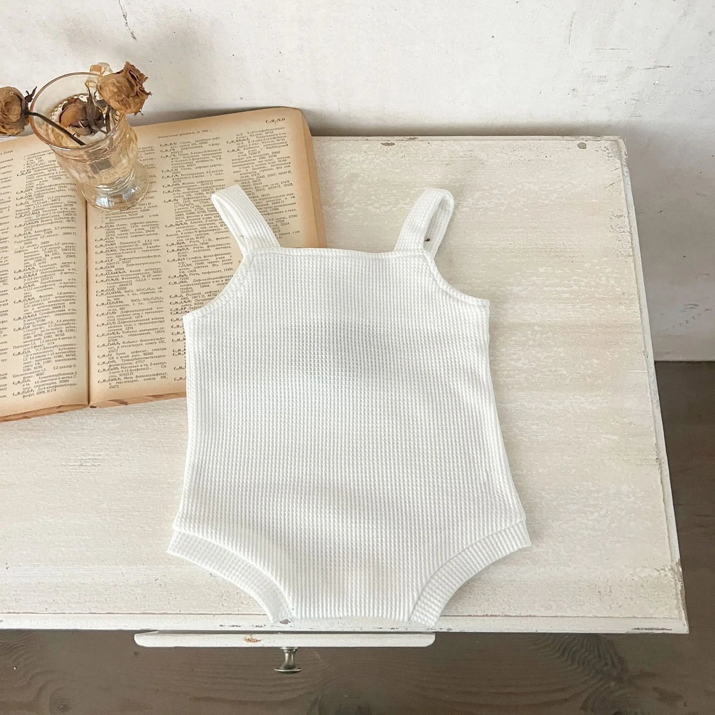 Summer Baby Boys Girls Clothing Baby Cotton Romper+Short Waffle Shell Print Suspenders Rompers Bread Pants Infant Clothes Set