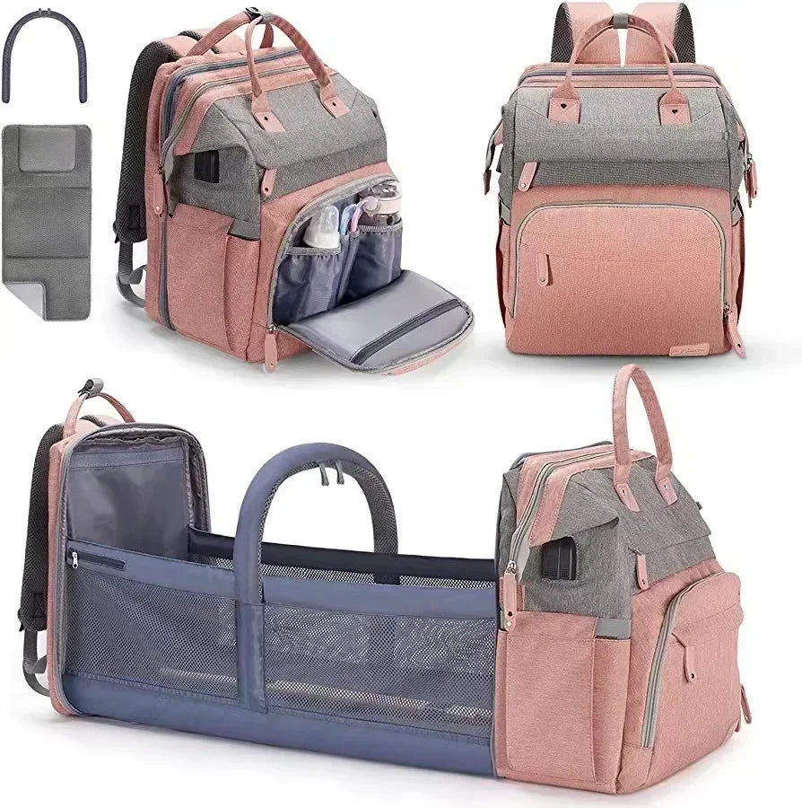 Baby Nappy Changing Bags Changing Station Portable Baby Bed Travel Bassinet Folding Crib Shade Cloth Changing Pad Waterproof