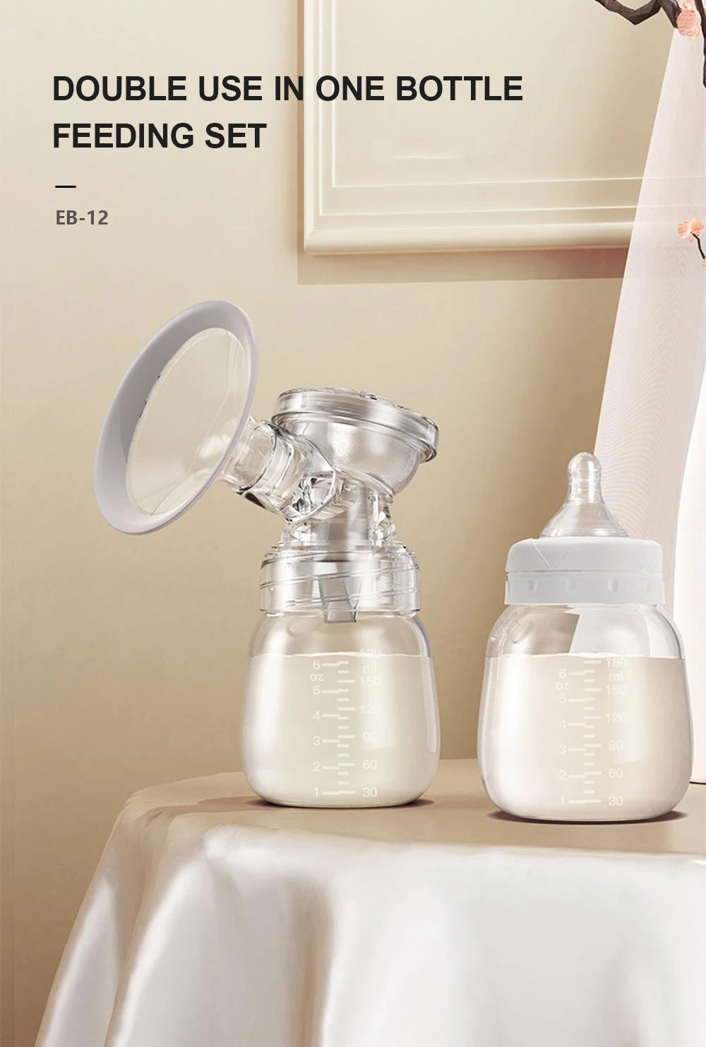 Dr.isla Double Electric Breast Pumps Powerful Nipple Suction USB Electric Breast Pump with Baby Milk Bottle Cold Heat Pad Nipple