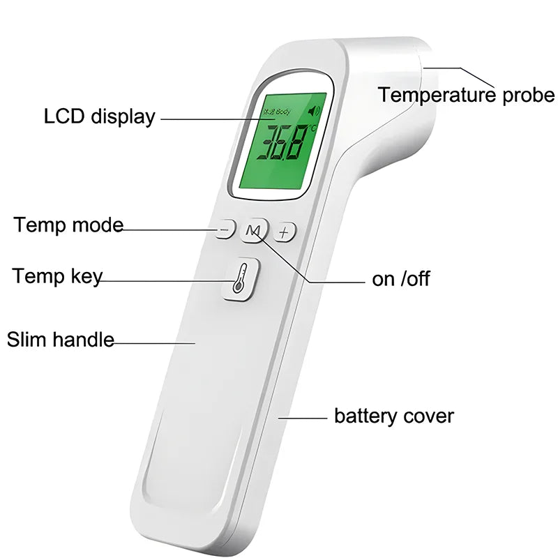 Thermometer Baby Adult Non-Contact Digital Temperature Alarm Thermometer Forehead Indoor Infrared Multi-function Thermometer