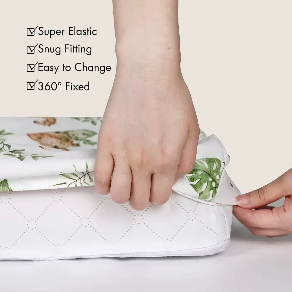 Baby Bassinet Sheet 2pack Fitted Cradle Mattress Sheets Breathable Elastic Travel Crib Sheets For Newborns Infant Boys Girls
