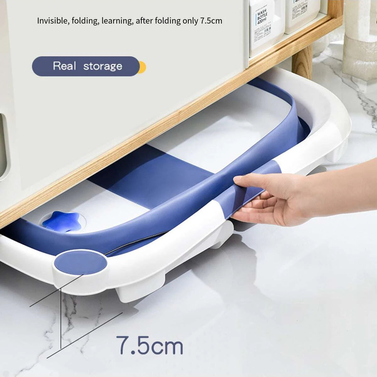 Foldable Baby Bath Tub - Comfortable & Space-Saving