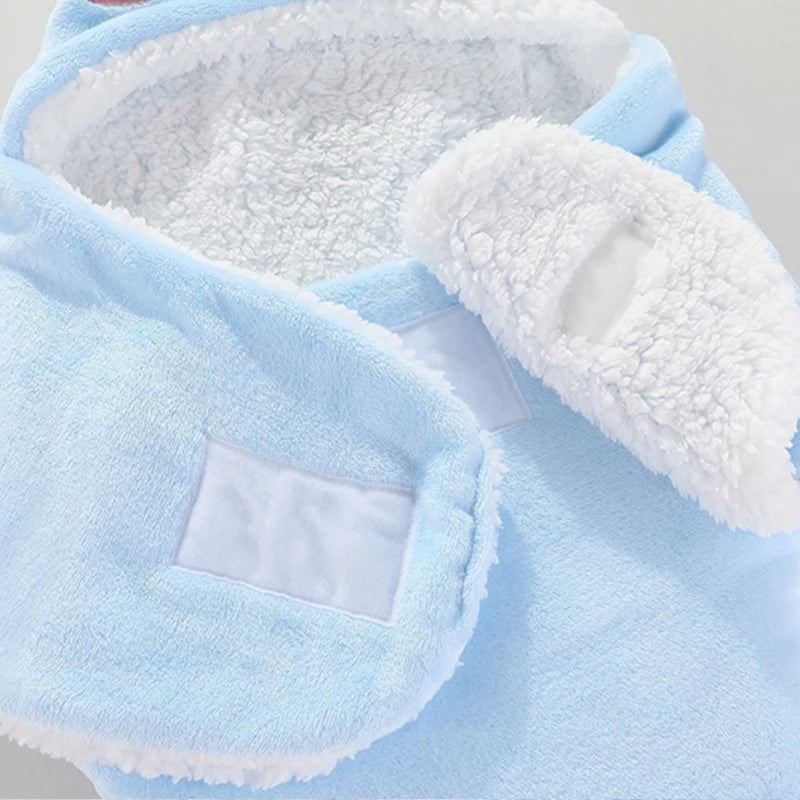 Soft Baby Sleeping Bags Warm Autumn and Winter Newborn Baby Wrap Blankets CartoonCocoon for babies Flannel Baby Sleepsack 0-9M