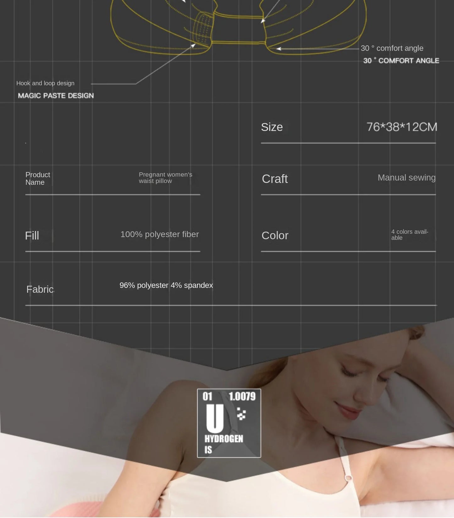 Pregnant Women Pillow Waist Pad Side Sleep Sleep Artifact Modern Simple Big Pillow Pillow Patchwork Pillow Pillow