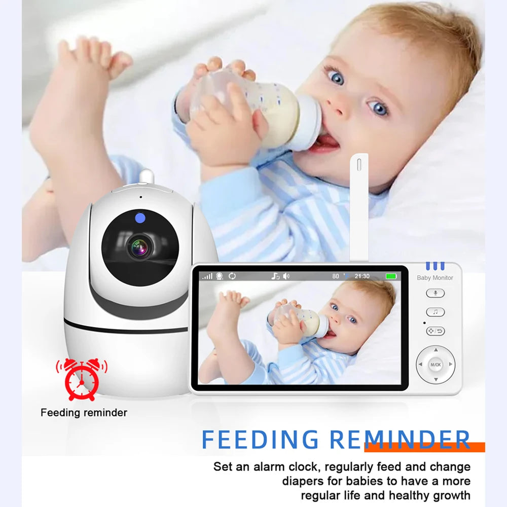 5-Inch Video Baby Monitor with Pan Tilt & Night Vision