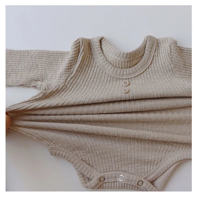 Autumn Baby Clothing Sets Romper+Pants Newborn Baby Boy Girls Solid Outfits Spring Infant Boy Girls Outfits Bebe