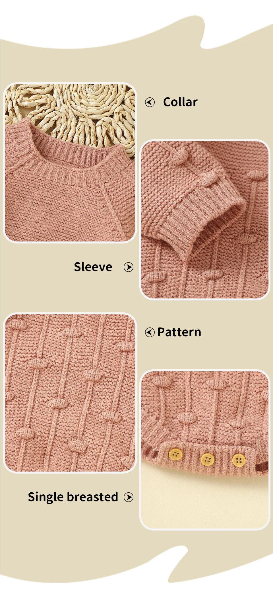 Autumn Baby Bodysuits Long Sleeve Newborn Infant Kids Boys Girls Solid Onesie Coveralls Winter Solid Toddler Kids Outfit Clothes