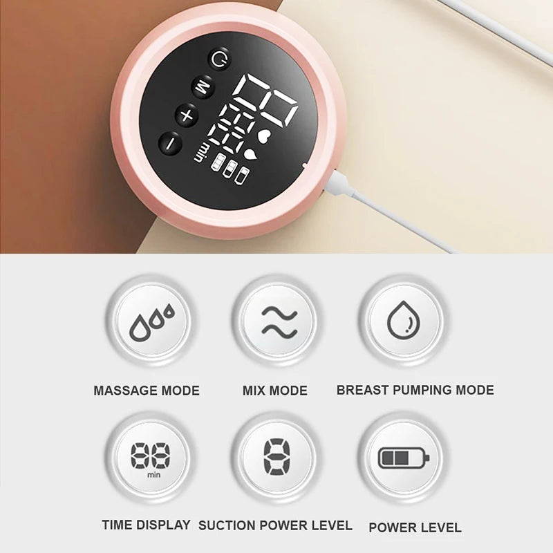Dr.isla Double Electric Breast Pumps Powerful Nipple Suction USB Electric Breast Pump with Baby Milk Bottle Cold Heat Pad Nipple