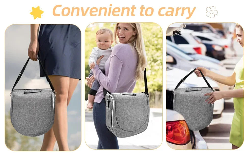 Baby Travel Bassinet Bed in Bed Portable Bassinet Foldable Lightweight Travel Pod Infant Co-Sleeper Bed with Mosquito & Canopy