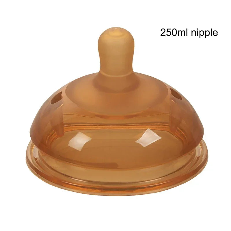 Silicone Nano Baby Bottle Feeding Bottles with Handle for Baby Weaning Anti-Choking Nipple Bottle for Baby 0-9 Month 150ML/250ML