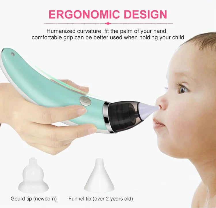 New Electric Baby Nasal Aspirator Electric Nose Cleaner Sniffling Equipment Safe Hygienic Nose Snot Cleaner For Newborns