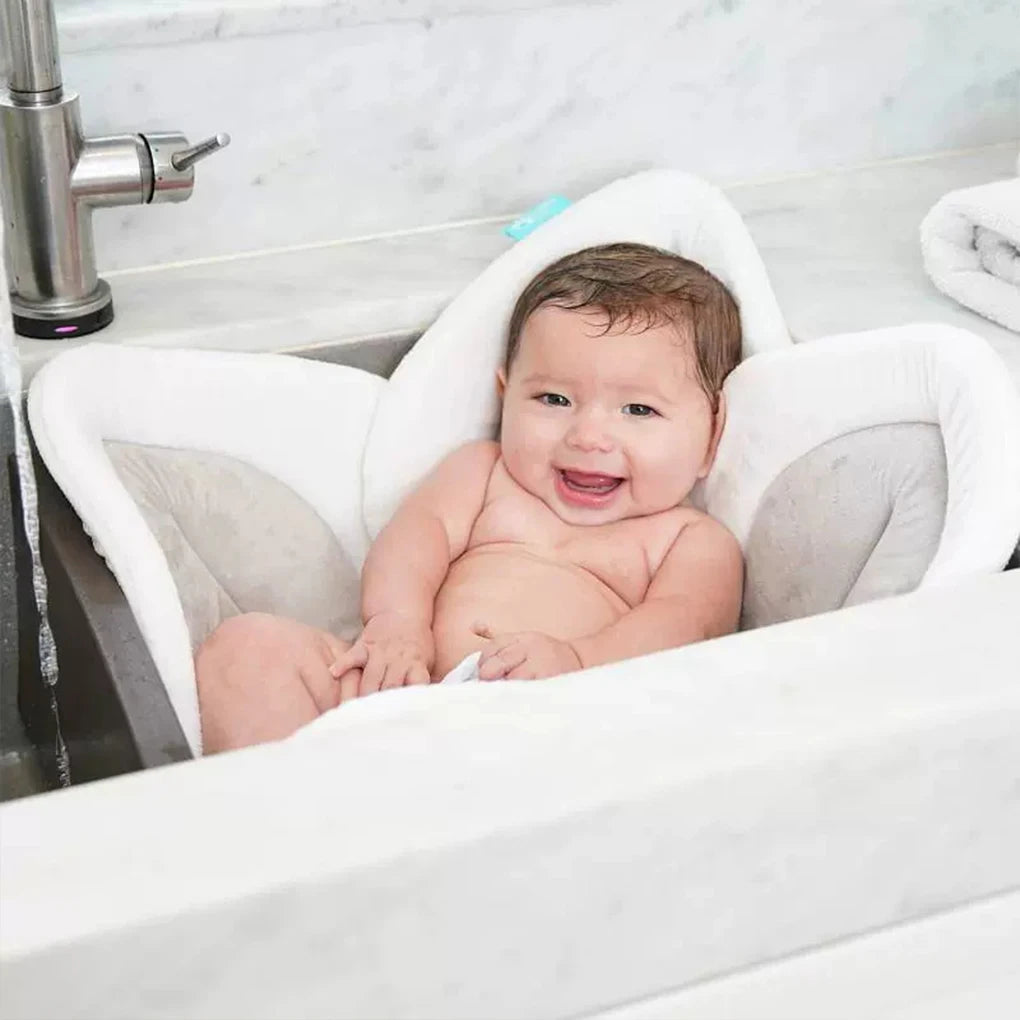 Blooming Bath Lotus Baby Bath Seat For Babys Bathing Comfort Not Easily Deformed Baby Sink Bathtub Mat Cushion Safe Flower Seat