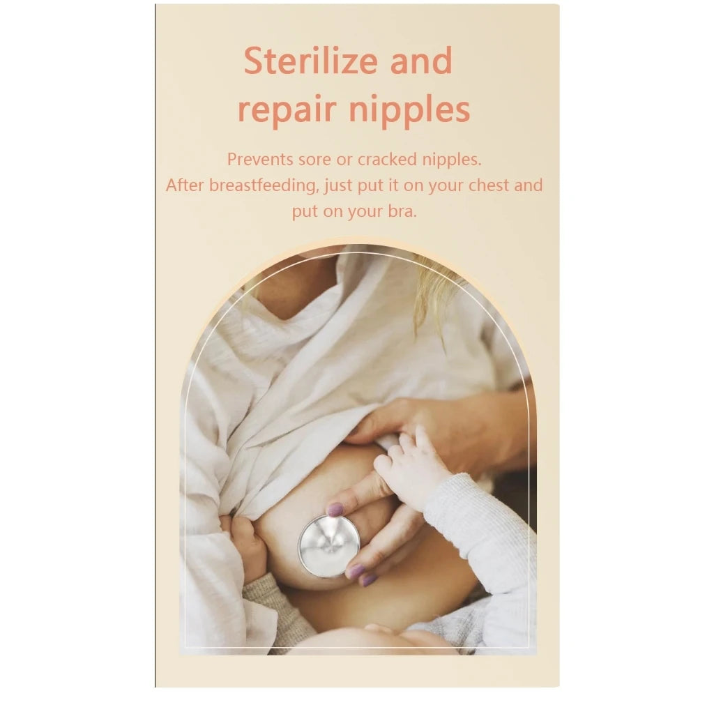 The Original Silvering Nursing Cups - Tri-laminate Silver-Nipple Shields for Nursing Newborn -Breastfeeding Essentials - Protect