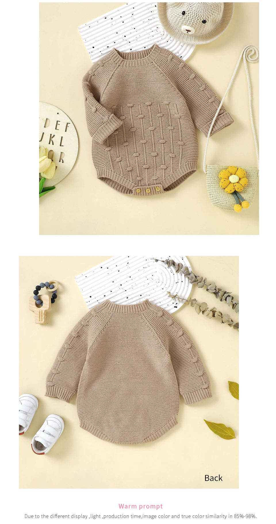 Autumn Baby Bodysuits Long Sleeve Newborn Infant Kids Boys Girls Solid Onesie Coveralls Winter Solid Toddler Kids Outfit Clothes