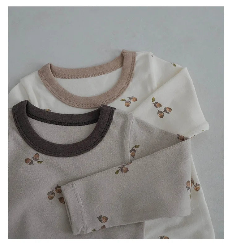 Baby Autumn Winter Clothing Newborn Boys Girls Floral Romper Bodysuits+Pants Cotton Clothes 0-24MInfant Costumes