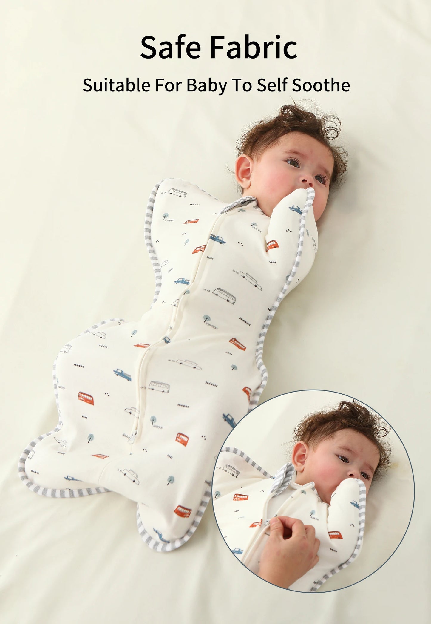 INSULAR Newborn Sleeping Bags 100% Cotton Baby Anti-startle Sleepsack Infant Skin-friendly Sleepwear Breathable 4 Seasons