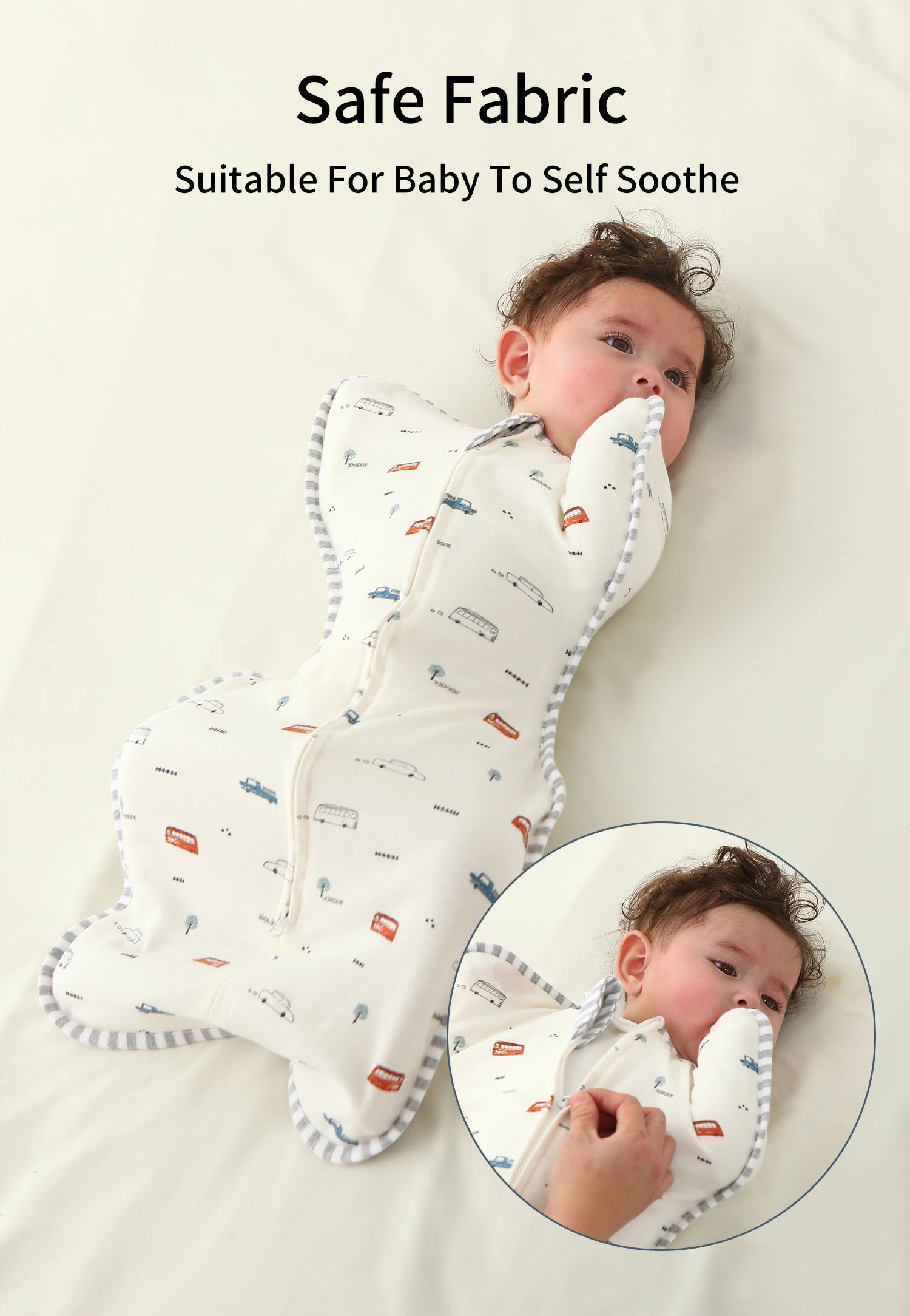INSULAR Newborn Sleeping Bags 100% Cotton Baby Anti-startle Sleepsack Infant Skin-friendly Sleepwear Breathable 4 Seasons