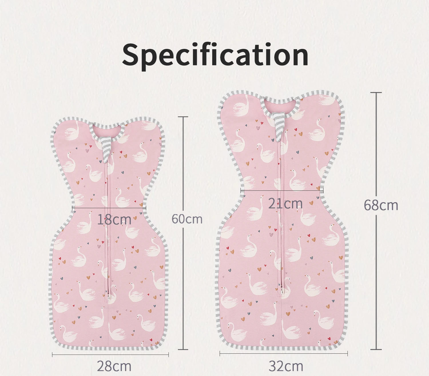 INSULAR Newborn Sleeping Bags 100% Cotton Baby Anti-startle Sleepsack Infant Skin-friendly Sleepwear Breathable 4 Seasons