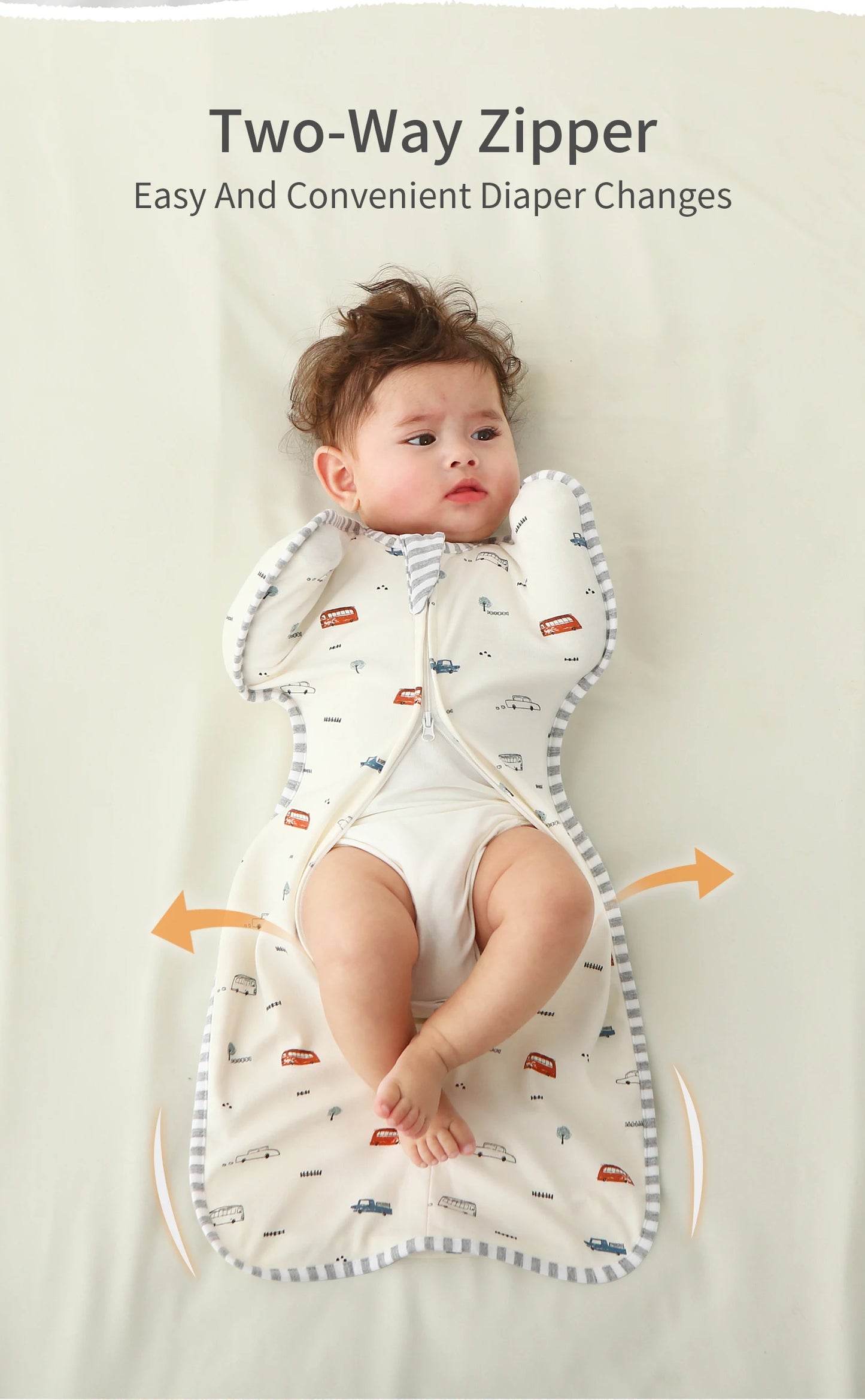INSULAR Newborn Sleeping Bags 100% Cotton Baby Anti-startle Sleepsack Infant Skin-friendly Sleepwear Breathable 4 Seasons