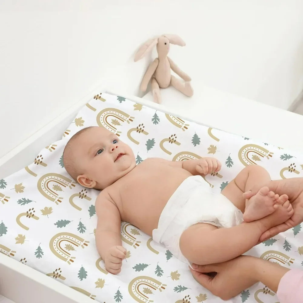 Baby Bassinet Sheet 2pack Fitted Cradle Mattress Sheets Breathable Elastic Travel Crib Sheets For Newborns Infant Boys Girls