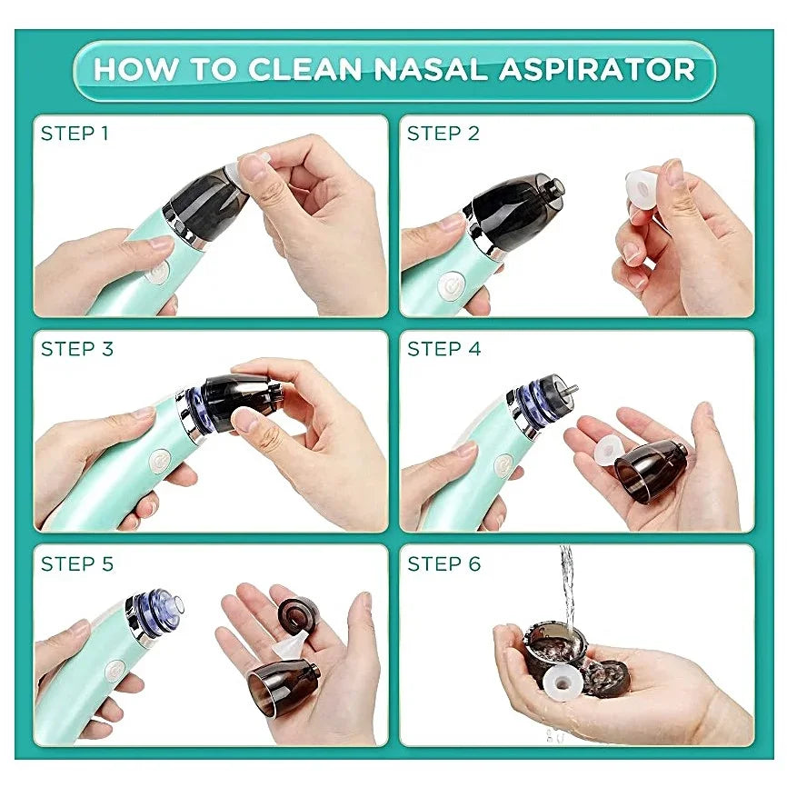 New Electric Baby Nasal Aspirator Electric Nose Cleaner Sniffling Equipment Safe Hygienic Nose Snot Cleaner For Newborns