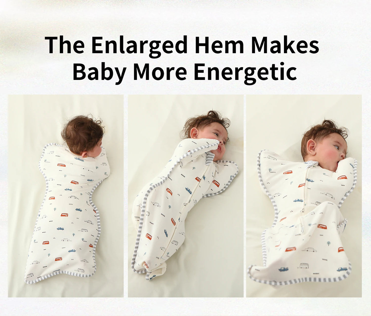 INSULAR Newborn Sleeping Bags 100% Cotton Baby Anti-startle Sleepsack Infant Skin-friendly Sleepwear Breathable 4 Seasons